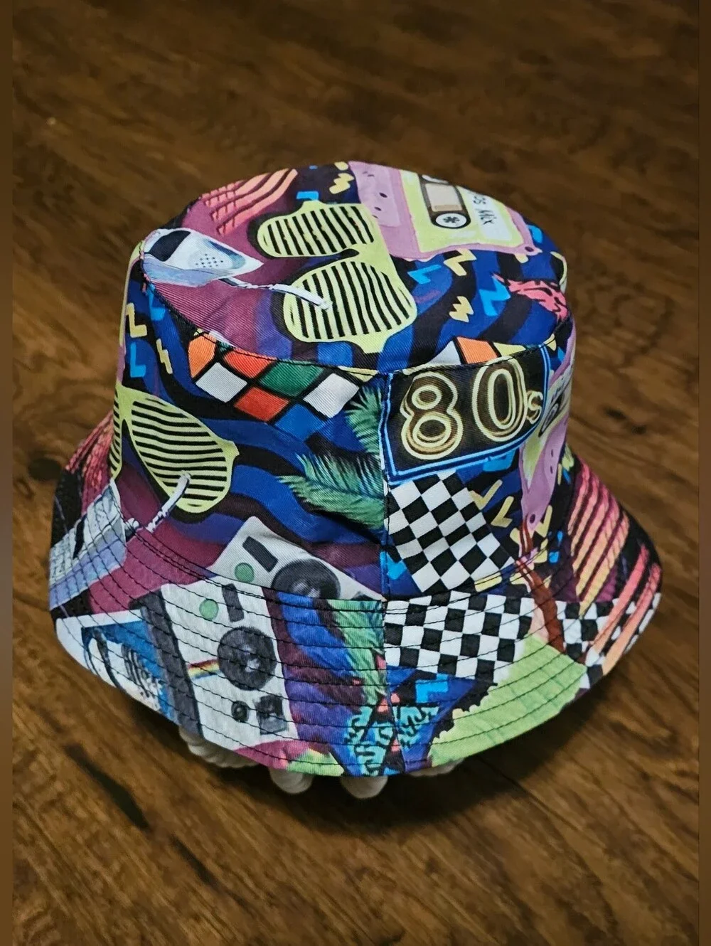 80s Retro Graphic Bucket Hat-Unisex Reversible Multicolor